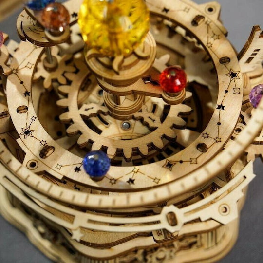 Robotime Παιχνίδι Κατασκευών Ξύλινo Starry Night Orrery Mechanical Music Box για Παιδιά 14+ Ετών