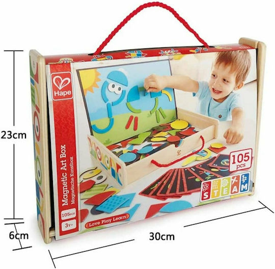 Hape Μαγνητικό Παιχνίδι Κατασκευών Art Box για Παιδιά 3+ Ετών