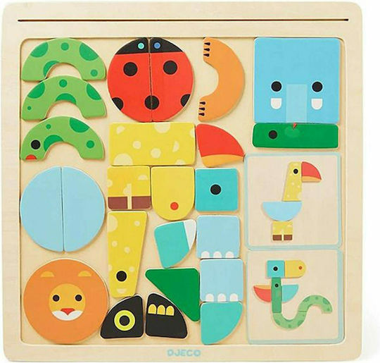 Djeco Magnetic Construction Toy Geobasic Animals for Children 2+ Years