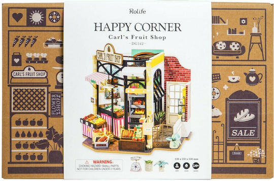 Robotime Παιχνίδι Κατασκευών Ξύλινo DIY Carl’s Fruit Shop για Παιδιά 12+ Ετών