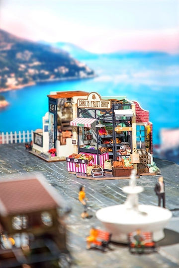 Robotime Παιχνίδι Κατασκευών Ξύλινo DIY Carl’s Fruit Shop για Παιδιά 12+ Ετών