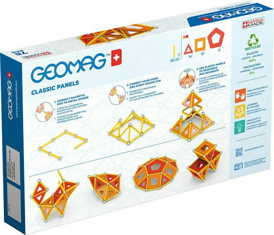 Geomag Μαγνητικό Παιχνίδι Κατασκευών Classic Panels για Παιδιά 5+ Ετών 473