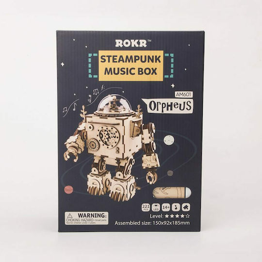 Robotime Wooden Construction Toy 3D Orpheus Music Box for Children 14+ years old+ Years