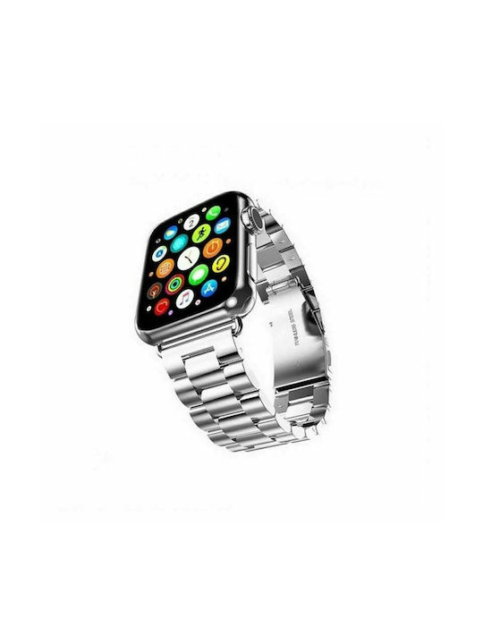 Mercury Watchband Curea Oțel inoxidabil Argintiu (Apple Watch 44/45/46mm/Ultra 49mm)