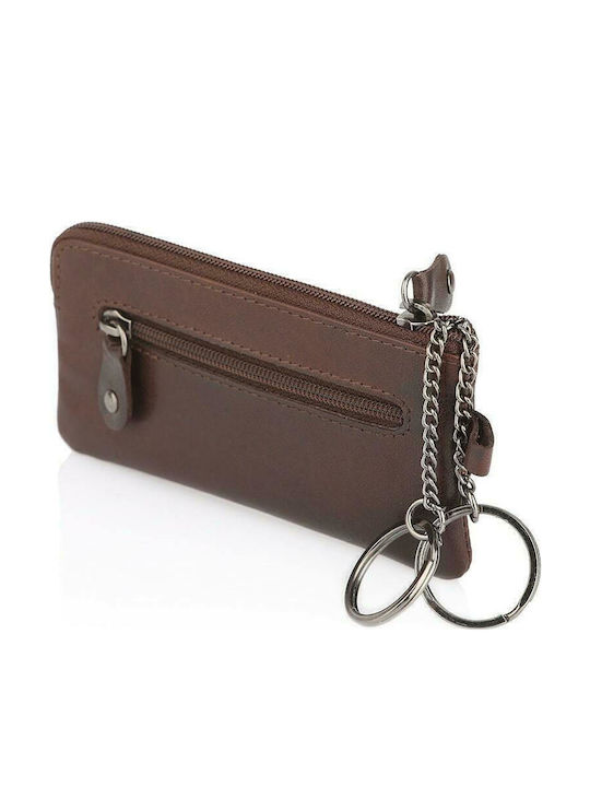Beverly Hills Polo Club Schlüsselhalter aus Leder Braun