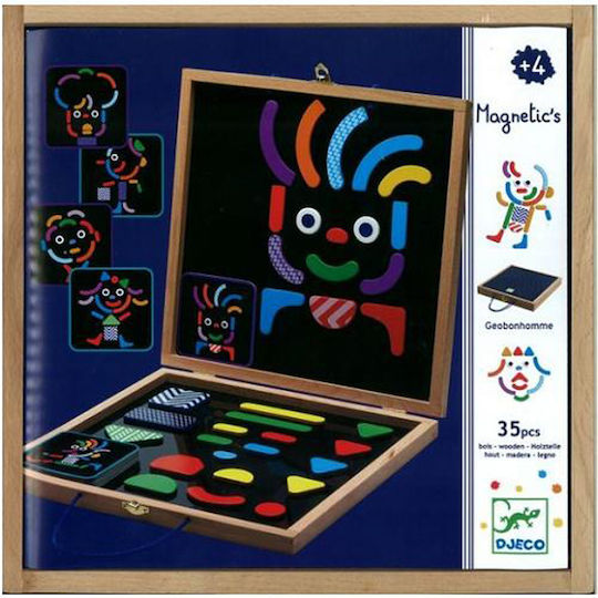 Djeco Magnetic Construction Toy Geobonhomme Kit for Children 4+ Years