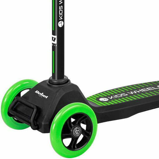 Rebel Kids Scooter Foldable 3-Wheel Green