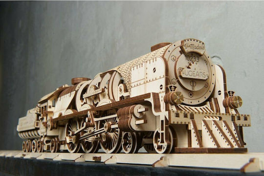 Дървена Конструктивна Игра V-Express Steam Train with Tender