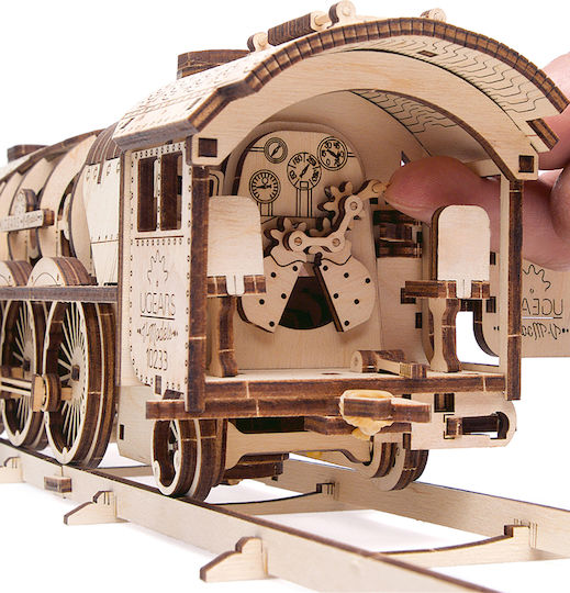 Дървена Конструктивна Игра V-Express Steam Train with Tender