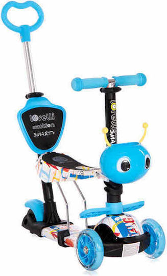 Lorelli Kids Scooter Foldable Smart Plus 2021 3-Wheel with Seat for 3+ Years Blue