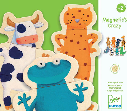 Djeco Magnetic Construction Toy Crazy Animals for Children 2+ years+ Years