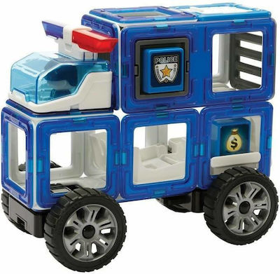 Magformers Joc de construcție magnetic Amazing Police pentru copii de 3++ ani