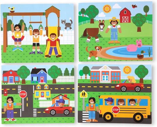 Melissa & Doug Μαγνητικό Παιχνίδι Κατασκευών Wooden Matching Picture Game