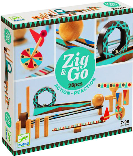 Djeco Wooden Construction Toy Zig & Go for Children 7+ years+ Years