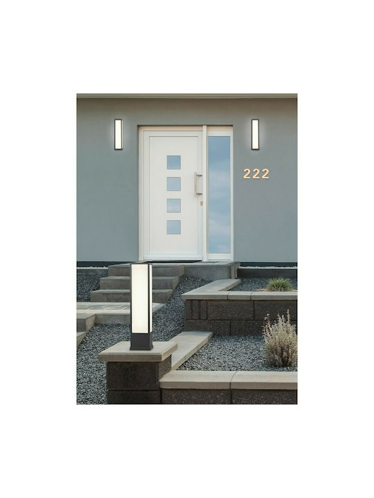 Trio Lighting Outdoor Floor Lamp Small Post LED 15W with Warm White Light IP54 Gray