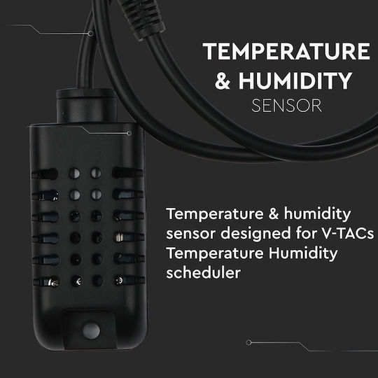 V-TAC VT-5146 Temperature and Humidity Sensor Jack with Cable 0.5m