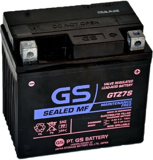 GS GEL Motorradbatterie GTZ7S mit Kapazität 6Ah