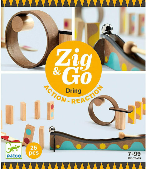 Djeco Wooden Construction Toy Zig & Go for Children 7+ years+ Years