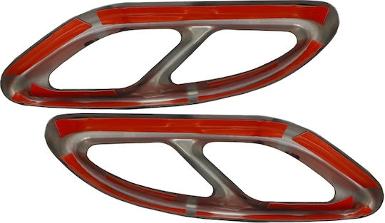 Carner Car Rear Spoilers for Exhaust Pipes Amg Look for Mercedes W212 FL W166 C292 W117 W205 X253 W253 Black Mercedes-Benz GLE / C Class Chrysler GS