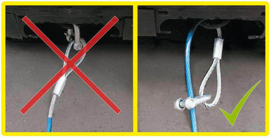 Autoline Car Towing Steel Wire Rope With Towing Capacity Up To 5 Tons 3.5m In Blue Color