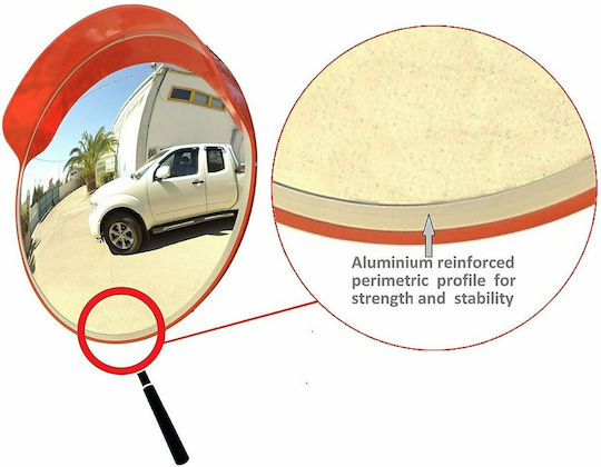Doorado Traffic Mirror 100cm Plastic in Orange Color