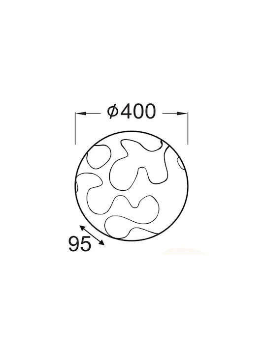 Aca Puzzle Πλαφονιέρα Οροφής 40εκ. Λευκή με Ντουί E27