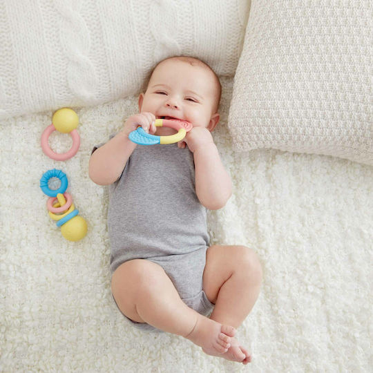 Hape Μασητική Κουδουνίστρα Οδοντοφυΐας από Σιλικόνη για 0 m+ 3τμχ