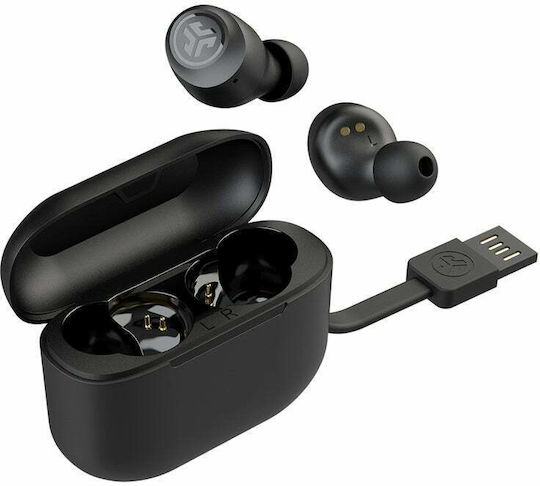Jlab GO Air Pop In-Ear Bluetooth-Freisprecheinrichtung Kopfhörer mit Schweißresistenz und Ladeetui Schwarz