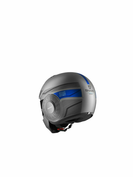 Shark Street-Drak Tribute Jet Helmet ECE 22.05 Mat / Anthracite Chrom Blue HE3325E