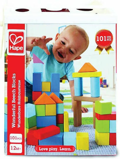 Hape Building Blocks Wonderful Beech Wooden for 1+ Years 101pcs