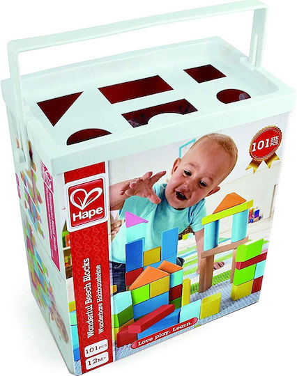 Hape Building Blocks Wonderful Beech Wooden for 1+ Years 101pcs