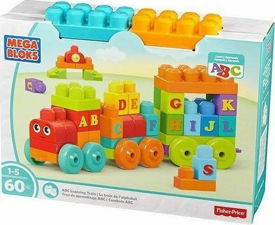 Mega Bloks Τουβλάκια Τρενάκι ABC για 1-5 Ετών 60τμχ
