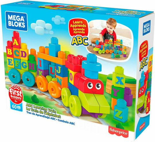 Mega Bloks Τουβλάκια Τρενάκι ABC για 1-5 Ετών 60τμχ