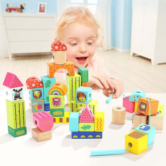Top Bright Blocuri Animal Din Lemn pentru 1,5-6 ani Ani 38buc