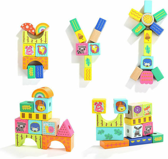Top Bright Blocuri Animal Din Lemn pentru 1,5-6 ani Ani 38buc