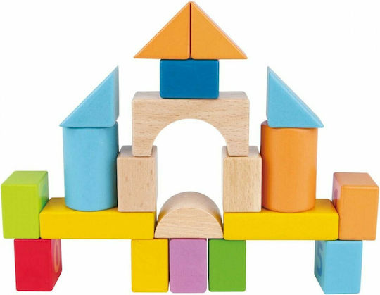 Hape Εκπαιδευτικά Τουβλάκια Beech Block Count N' Build Ξύλινα για 1+ Έτους 20τμχ