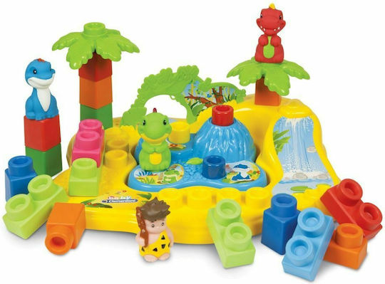 Baby Clementoni Clemmy Building Blocks Dinosaur Park Electronic for 1.5+ Years 25 Pieces