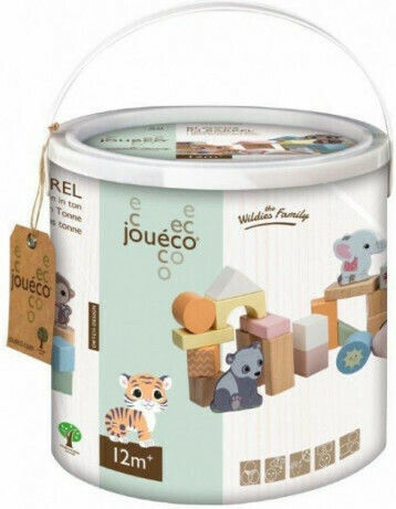 Joueco Joueco Building Blocks The Wildies Family for 1+ Years 50 Pieces