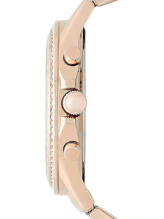 Tommy Hilfiger Ari Women's Watch Chronograph with Pink Gold Metal Bracelet