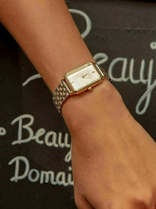 Rosefield The Elles Women's Watch with Silver Metal Bracelet