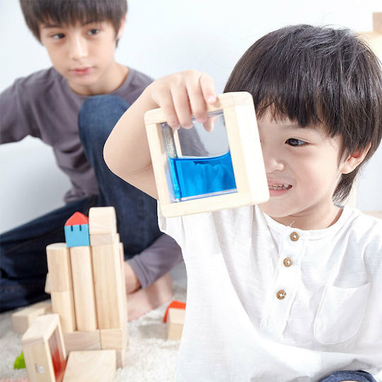 Plan Toys Τουβλάκια Οικοδομικό Υλικό με Νερό Ξύλινα για 3+ Ετών 6τμχ