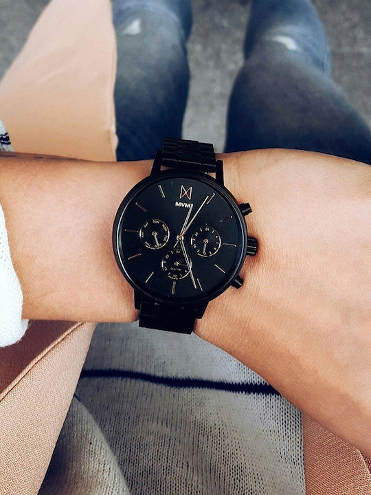 MVMT Nova Γυναικείο Ρολόι 38mm Μπαταρίας με Μαύρο Μεταλλικό Μπρασελέ