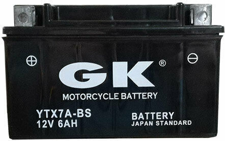 GK Μπαταρία Μοτοσυκλέτας YTX7A-BS με Χωρητικότητα 6Ah