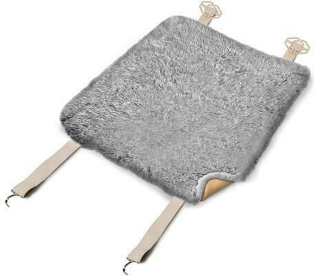 Lampa Comfort Max Car Pillow Sheepskin Seat Cushion Fur Gray 45x45cm in Gray Color