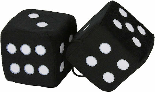 Auto Gs Decorative Dice Car Decorative Hanging Dice Black Jumbo Size 9x9cm in Black Color 22045