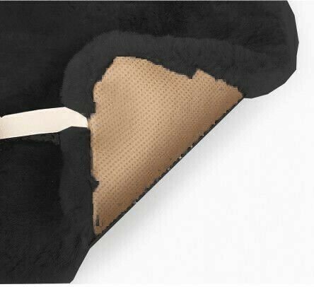 Lampa Comfort Max Car Pillow Sheepskin Seat Cushion Black Fur 45x45cm in Black Color