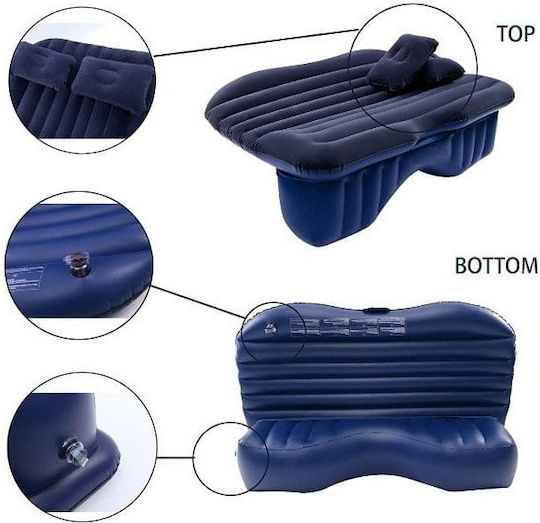 Car Inflatable Mattress Inflatable Car Back Seat Mattress Blue in Blue Color 03015CRM00BL
