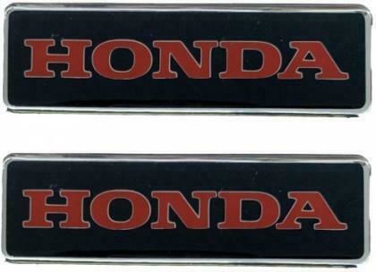 Race Axion Car Emblem Decoration Honda Logo Screw-in Epoxy Resin Floor Mats 10x3cm 2pcs in Black Color LOGO.HONDA-RXCCA