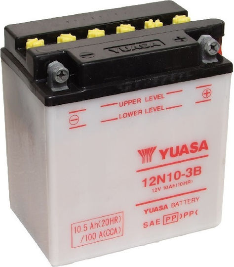 Yuasa Отворен тип Мотоциклетна батерия 12N10-3B с капацитет 10.5Ах