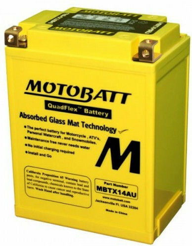 MotoBatt Μπαταρία Μοτοσυκλέτας YB14L-A2 με Χωρητικότητα 16Ah